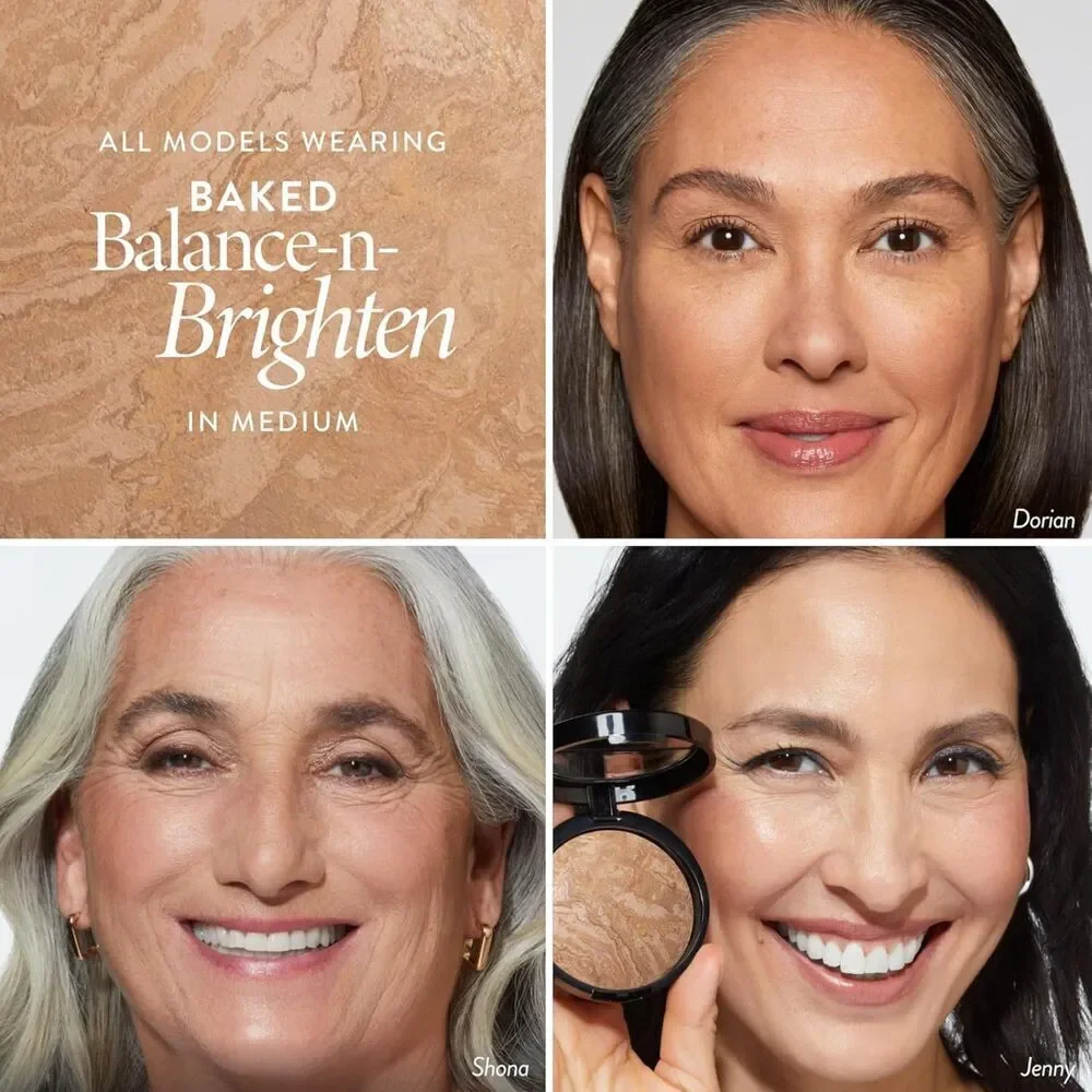 LAURA GELLER 04 Medium Baked Balance Brighten Color Correcting Powder Foundation
